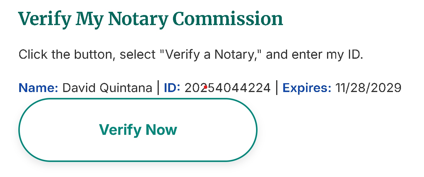 Notary Verification Banner