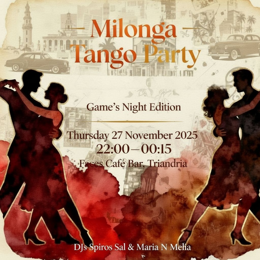 Milonga Tango Party Game's Night Edition Thessaloniki