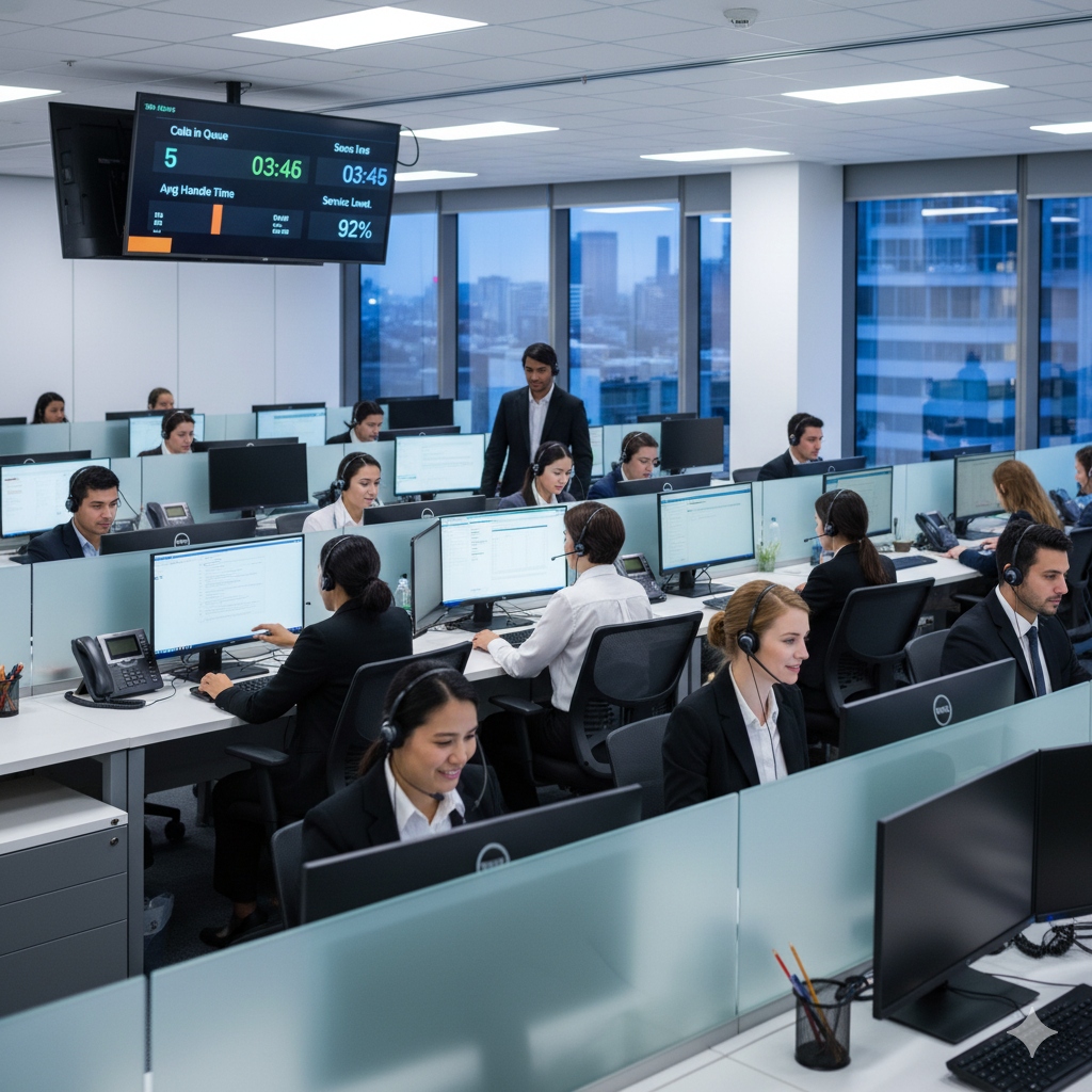Centre d'appels professionnel