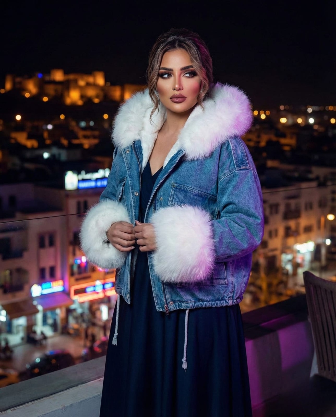 تفصيل الفرو الأبيض